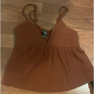 Wild Fable brown flared tank XS